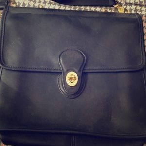 VINTAGE Navy Blue coach bag
